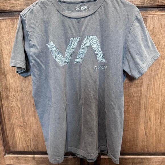 Grey RVCA tee size medium skater‎ Retro 90s 00s - Picture 1 of 4